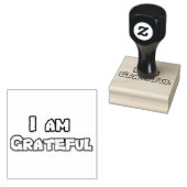 Ik ben dankbaar script rubberstempel (Gestempeld)