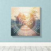 Ik ben dankbaar voor avontuur canvas afdruk (Insitu (Houten vloer))