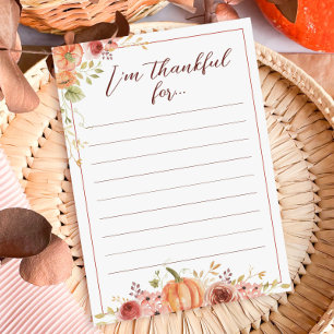 Ik ben dankbaar voor de Thanksgiving briefkaarten