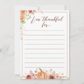 Ik ben dankbaar voor de Thanksgiving briefkaarten (Voorkant)