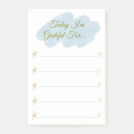 Ik ben dankbaar voor gepersonaliseerde dankbaarhei post-it® notes (Voorkant)