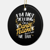 Ik ben dansleraar keramisch ornament (Links)