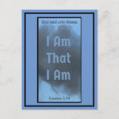 Ik ben dat ik het Briefkaart van de Schrift ben (Voorkant)