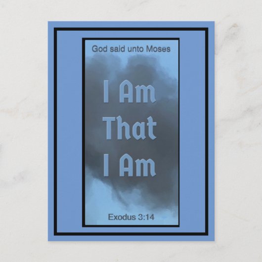 Ik ben dat ik het Briefkaart van de Schrift ben (Voorkant)