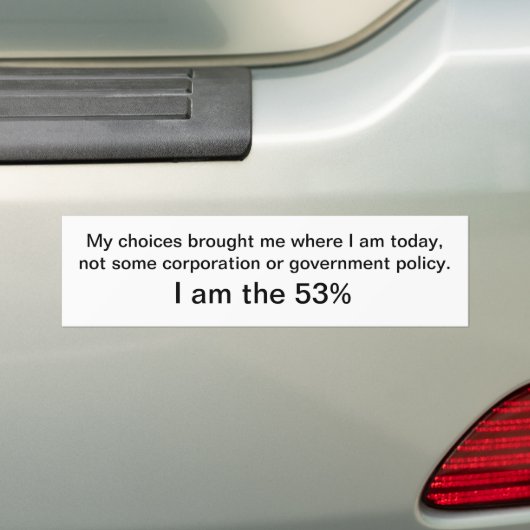 Ik ben de 53% bumpersticker (Op auto)