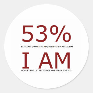 Ik ben de 53% ronde sticker