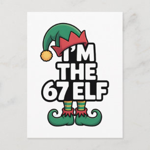 Ik ben de 67 Elf Zes Zeven Elf Meme Kerstmis Feestdagenkaart