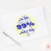 Ik ben de 99% (en ik stem) sticker (Envelop)