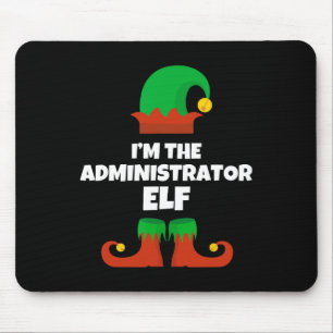 Ik ben de Administrator Elf Familie Pyjama Kerstmi Muismat