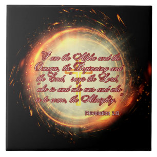 Ik ben de Alfa en de Omega Tegeltje