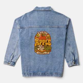 Ik Ben de Appel van Zijn Oog Christelijk Retro Gel Denim Jacket