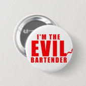Ik ben de Avil Bartender Ronde Button 5,7 Cm (Voorkant /achterkant)