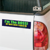 Ik ben de Baas Bumpersticker (Op Truck)