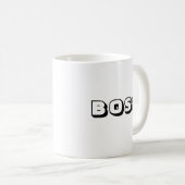 Ik ben de baas. Dit is mijn Mok. Koffiemok (Voorkant rechts)