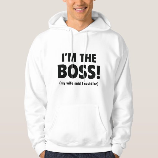 Ik ben de baas hoodie (Voorkant)