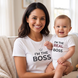 Ik ben de baas Moeder grappige moederschap matchin T-shirt