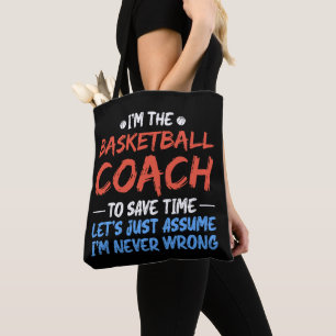 Ik ben de basketbalcoach om tijd te besparen coole draagtas