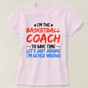 Ik ben de basketbalcoach Trainer Sports T-shirt