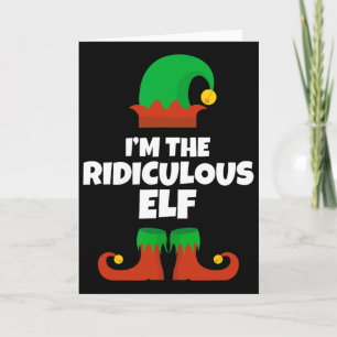 Ik ben de belachelijke Elf Familie Pyjama Kerstmis Kaart