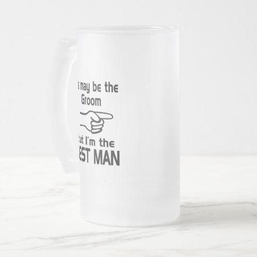 Ik ben de beste man matglas bierpul (Voorkant links)