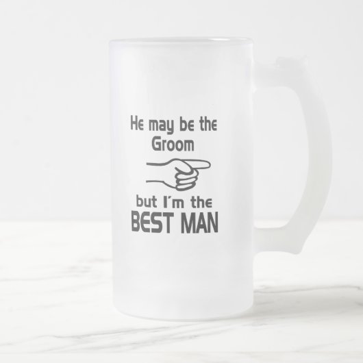 Ik ben de beste man matglas bierpul (Rechts)