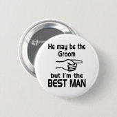 Ik ben de beste man ronde button 5,7 cm (Voorkant /achterkant)