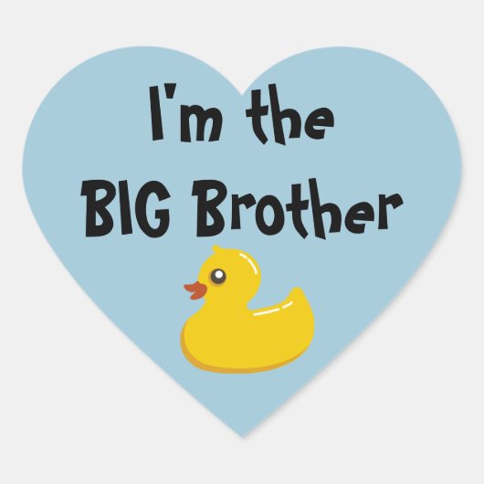 Ik ben de Big Brother Heart Sticker (Voorkant)