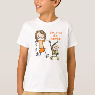 Ik ben de Big Sister Stick Figures T-shirt