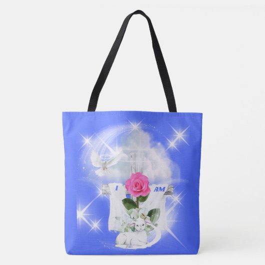 Ik ben de blauwe Canvas tas van de opstanding (Voorkant)