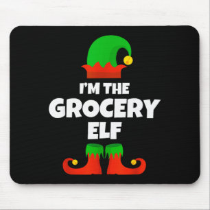 Ik ben de Boodschappen Elf Familie Pyjama Kerst Gr Muismat
