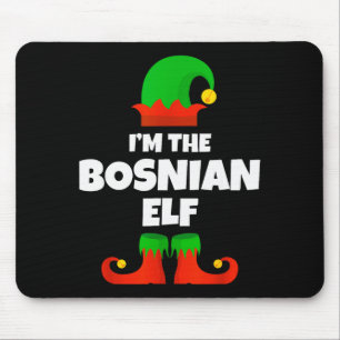 Ik ben de Bosnische Elf Familie Pyjama Kerst Grapp Muismat