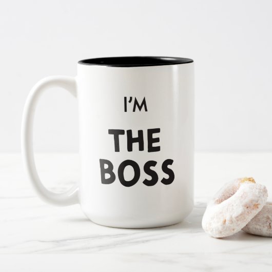 IK BEN DE BOSS COFFEE MOK (Met donut)