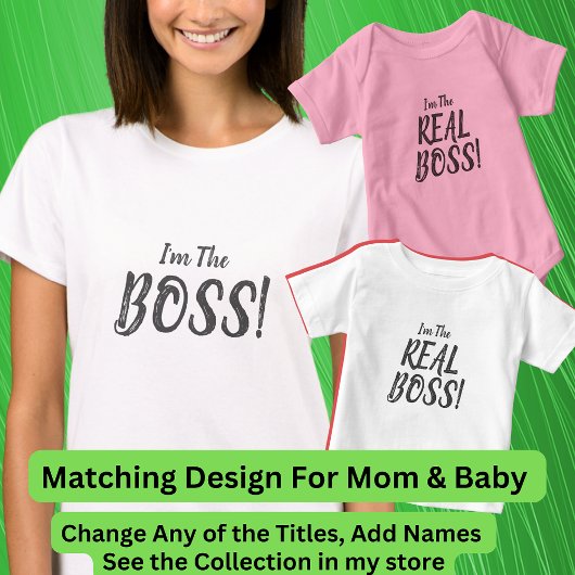 Ik ben de BOSS. Matching Ma Baby, Dames T-Shirt