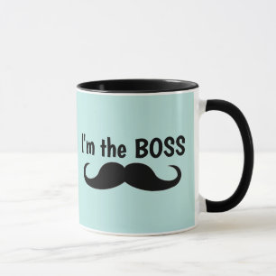 IK BEN DE BOSS, MUSTACHE COFFEE MOK