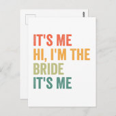 Ik ben de Bride... ik ben de grappige bruiloft. Briefkaart (Voorkant / Achterkant)