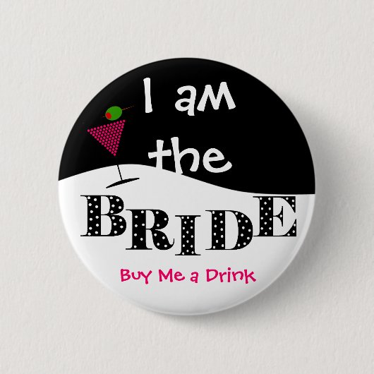 Ik ben de Bride Party Button (Voorkant)