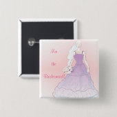 Ik ben de Bridesmaid Button (Voorkant /achterkant)