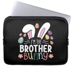 Ik ben de broer Bunny Pasen Familie Matching Laptop Sleeve