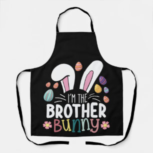 Ik ben de broer Bunny Pasen Familie Matching Schort