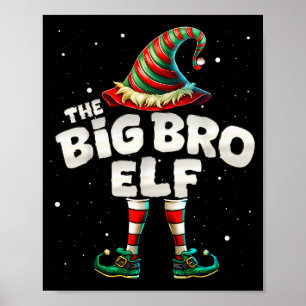 Ik ben de broer Elf Familie Matching Groep Kerstmi Poster