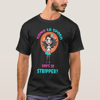 Ik ben de bruid waar de striper bruidsfeest is t-shirt
