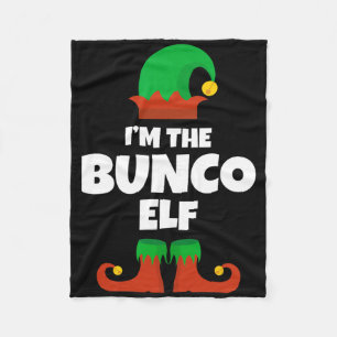 Ik ben de Bunco-elf familiepyjama Kerstmis Grappig Fleece Deken