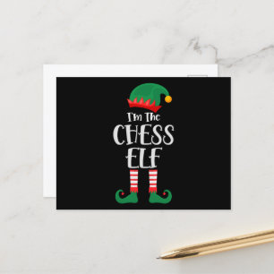 Ik ben de Chess Elf die Kerstmis aanpast Briefkaart