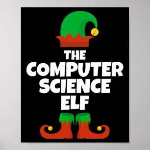 Ik ben de Computer Science Elf Familie Pyjama Kers Poster