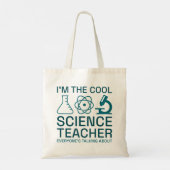 Ik ben de Cool Science Teacher Tote Bag (Achterkant)