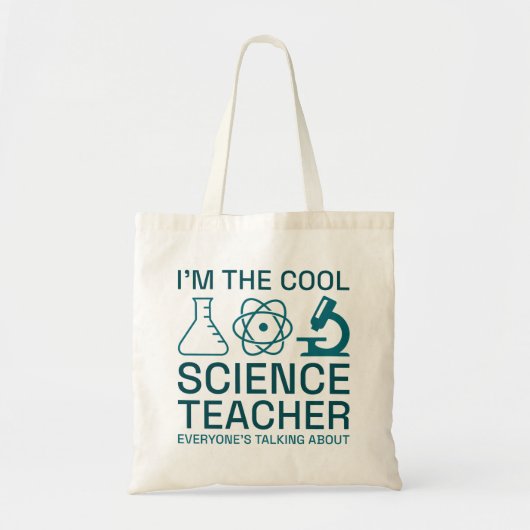 Ik ben de Cool Science Teacher Tote Bag (Voorkant)