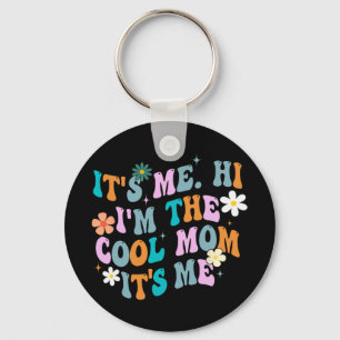 Ik ben de coole moeder het is mij vintage retro mo sleutelhanger