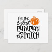Ik ben de Cutest Pumpkin in de Patch Briefkaart (Voorkant / Achterkant)
