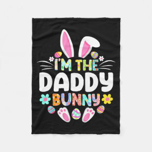 Ik ben de Daddy Bunny Funny Pasen Familie Matchin Fleece Deken