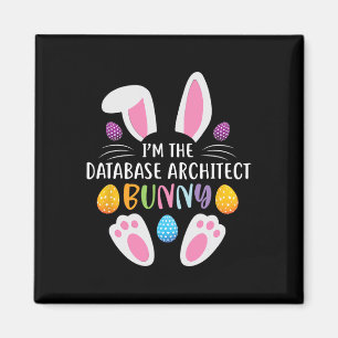 Ik ben de Databyse-architect Konijn Funny Pasen Magneet